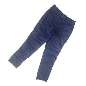 Chico's Cargo Pants Size 1 US 8 Blue Elastic Waist Pockets Pull On Stretch.